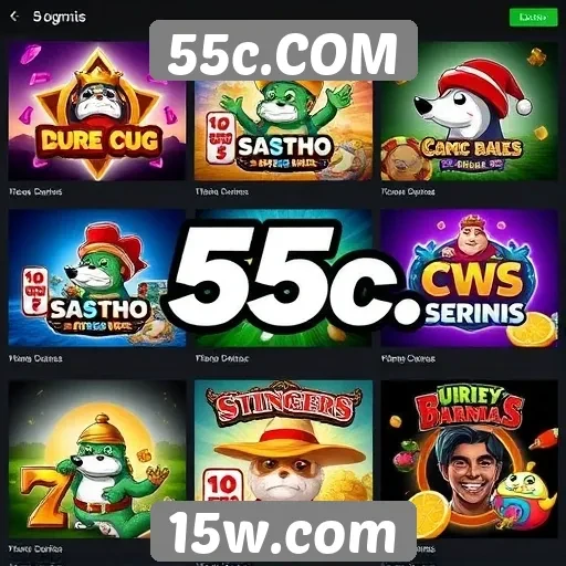 Exploração da variedade de jogos disponíveis no 55c.COM